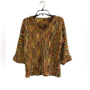 Ethyl Colorful Sweater 3/4 sleeve NWOT Super Cute and‎ cozy! Women’s Size:Medium